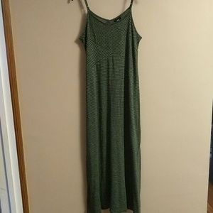 Mossimo green and black striped maxi dress